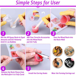<span class=keywords><strong>Kit</strong></span> de Moules en Résine TIMESRUI 105 Pièces <span class=keywords><strong>pour</strong></span> <span class=keywords><strong>Bijoux</strong></span> et Boucles d'Oreilles, Incluant des Moules en Silicone <span class=keywords><strong>pour</strong></span> <span class=keywords><strong>Bijoux</strong></span> en Résine Époxy, Moulage de <span class=keywords><strong>Bijoux</strong></span> DIY - Product Image 3