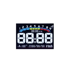 Oem Custom Voertuig Gemonteerd Water En Elektriciteit Meter Tn/Stn/Fstn/Htn 5 6 Cijferige 7 Witte Led Backlight Segment Lcd-Display