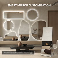 Miroir de salle de bain ovale à LED certifié CE ETL, à fixation murale, cadre fin, miroir à LED à intensité variable