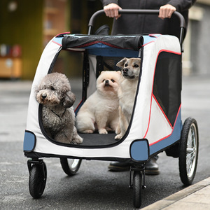 Poussette pour animaux de compagnie BOSIMAO pour chiens de taille moyenne à grande, chats, animaux âgés et personnes handicapées, idéale pour les promenades en extérieur. - Product Image 4