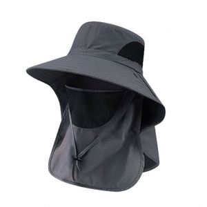 Sombrero Deportivo de Pesca con Ala Ancha de Nailon, Protección UV, para Exteriores, Unisex, Ajustable, con Solapa para Cara y Cuello, para Jardinería, Primavera/Verano - Product Image 1