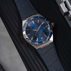 Reloj Mecánico Unisex de Lujo y Alta Calidad, Acero Inoxidable 904, Correa de Cuero, Cristal de Zafiro, Cronógrafo, Deportivo, para Buceo - Product Image 2