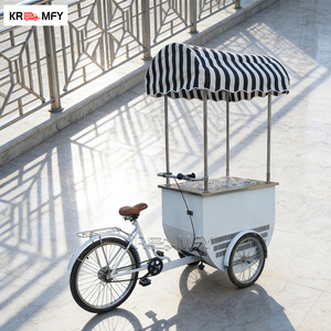 Vitrina Exhibidora de Gelato, Carrito de Venta de Helados, Comida Rápida Móvil para Exteriores - Product Image 3