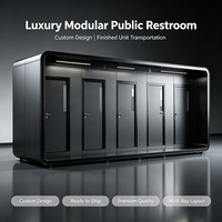 Cabine d'assainissement urbaine transportable intégrée haut de gamme avec compartiments masculins et féminins, atelier modulaire et appartement