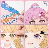 Kit de Maquillage Princesse DIY, Livre de Maquillage Créatif, Jouets à Coller, Kit de Beauté, Livre de Maquillage, Jouet de Maquillage