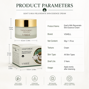 <span class=keywords><strong>Crema</strong></span> <span class=keywords><strong>Viso</strong></span> Idratante Vshell OEM ODM 50ml, <span class=keywords><strong>Crema</strong></span> <span class=keywords><strong>Leggera</strong></span> Nutriente Profondamente Idratante al Latte di Capra e Glicerina, Vegana e Senza Parabeni - Product Image 2