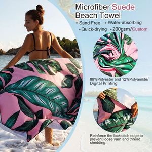 Toalla de Natación Reciclada de Microfibra, Antiarena, con Diseño de Sandía, para Playa - Product Image 1