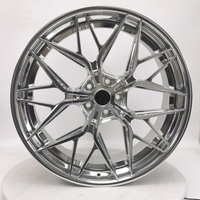 Nuevas llantas de aleación de aluminio forjado 6061 T6 Geruida con diseño de malla completamente pulido, prensadas a 12000T, TUV JWL S4-00025, PCD 18-24