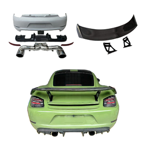 Kit de carrocería para modificación de coche 2005-2012, parachoques trasero de fibra de carbono, alerón trasero, guardabarros, para 987 BOXSTER - Product Image 1