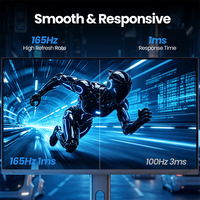 Moniteur de jeu IPS 27 pouces OEM ODM 165Hz 1ms FHD sans cadre avec écran LCD 99% SRGB pour le jeu