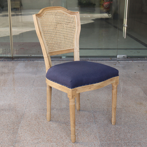 Silla <span class=keywords><strong>de</strong></span> Comedor <span class=keywords><strong>de</strong></span> Diseño Antiguo <span class=keywords><strong>de</strong></span> Lujo con Estructura <span class=keywords><strong>de</strong></span> Roble, Estilo Vintage, <span class=keywords><strong>Madera</strong></span> Maciza <span class=keywords><strong>y</strong></span> Ratán para Apartamento u Oficina en Casa - Product Image 1