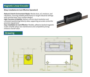Sensor Codificador de Señal TTL IP67 con Escala Magnética MDC OEM Personalizable para Medición - Product Image 1