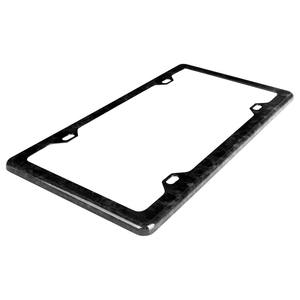 Cadre de plaque d'immatriculation de voiture en Fiber de carbone forgé véritable avec <span class=keywords><strong>4</strong></span> trous minces/support de couverture de plaque d'immatriculation automatique - Product Image 5