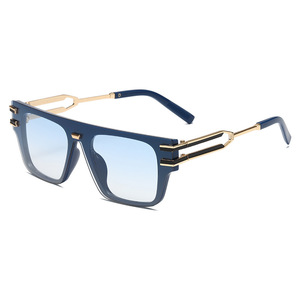 2024 New Fashion Big Square <b>Plastic</b> Metal <b>Frames</b> Luxury Vintage Shades Retro Trendy Sunglasses Women Men - Product Image 4