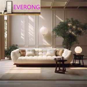 Sofá <span class=keywords><strong>de</strong></span> <span class=keywords><strong>Madera</strong></span> <span class=keywords><strong>de</strong></span> Diseño Creativo <span class=keywords><strong>de</strong></span> <span class=keywords><strong>Segunda</strong></span> <span class=keywords><strong>Mano</strong></span>, Estilo Mangostán Crema, Sofá Francés Moderno y Sencillo en Color Marfil - Product Image 4