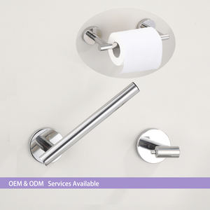 Soporte de papel higiénico Soporte de pared, soporte de rollo de papel higiénico pivotante de doble poste de acero inoxidable para baño, dispensador de papel higiénico - Product Image 2