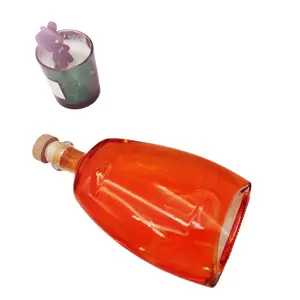 Personalizado de alta calidad 500Ml 750Ml 1000Ml Transparente Vacío Flint Glass Licor Vino Whisky Vodka Tequila Botella con tapa de corcho