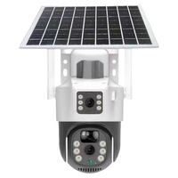 Cámara de Seguridad Exterior Inalámbrica de 6MP con Energía Solar, 4G, Doble Lente, Bajo Consumo, con Acceso Remoto Móvil e Intercomunicador de Voz Bidireccional