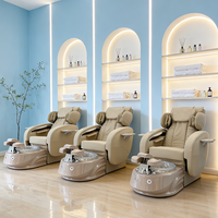 Fauteuil de pédicure électrique moderne avec spa pour les pieds à remous, fauteuil de massage pour salon de manucure luxueux, toucher humain