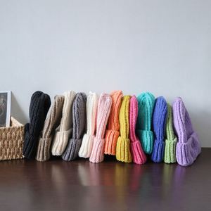 หมวกบีนนี่เด็กปักโลโก้สีสันสดใส น่ารัก หมวกไหมพรมเด็ก - Product Image 4
