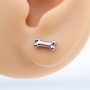 Bone Labret Stud <b>Earrings</b> 316L Stainless Steel | Internally Threaded Cartilage Lip Ear <b>Piercing</b> Accessories - Product Image 2