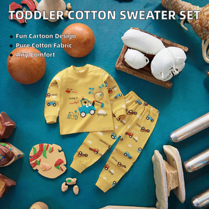 Ensemble de pyjamas à manches longues en coton avec imprimé de voiture de dessin animé pour garçons, vêtements de nuit doux et confortables pour le printemps - Product Image 2