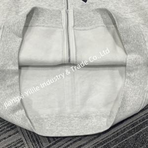 HD2865 Sweat à capuche personnalisé 100% coton Fabricants Logo brodé sur mesure <span class=keywords><strong>Sapin</strong></span> boxy surdimensionné Sweat à capuche zippé pour homme - Product Image 3