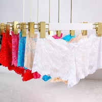 Tangas de Encaje sin Costuras para Mujer, Lencería Sexy con Perlas, Color Sólido, Tangas Divertidas y Sexys para Chicas