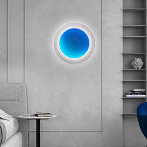 Nouveau Design rond carré créatif applique murale chambre couloir moderne simple led coloré peinture murale lumières - Product Image 4
