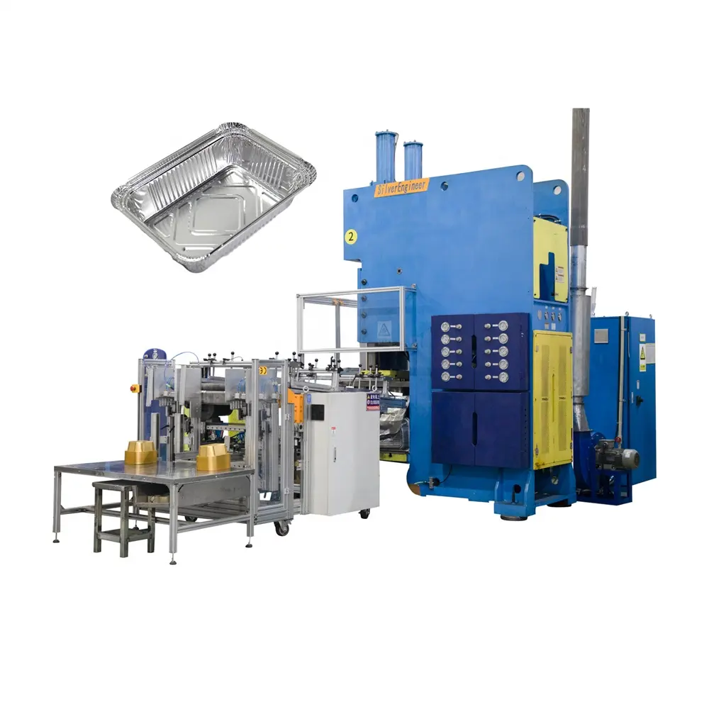 High quality and low price 8011 aluminum foil container automatic making machine with stacker