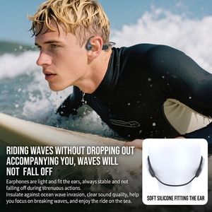Auriculares Deportivos de Conducción Ósea con Banda para el Cuello de Silicona <span class=keywords><strong>B20</strong></span> Personalizables, Auriculares Inalámbricos BT6.0 Resistentes al Agua IPX8 para Natación - Product Image 5