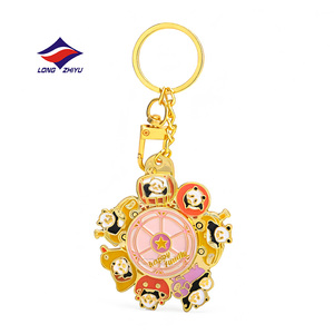 Xưởng sản xuất móc khóa kim loại chuyên nghiệp Longzhiyu 20 năm - Móc khóa xoay lấp lánh, móc khóa giả men - Product Image 5