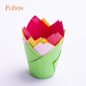 Moldes para Cupcakes de Tulipán Antiadherentes, Coloridos, Resistentes a la Grasa, Ecológicos, Desechables, de Silicona, 15.5 cm, Mayorista - Product Image 4