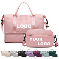 Sac de voyage personnalisé promotionnel avec logo, sac de week-end imperméable, grande capacité, sac de sport pour la salle de sport