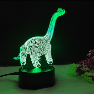 <span class=keywords><strong>Molto</strong></span> <span class=keywords><strong>interessante</strong></span> e bello lungo-collo alto dinosauro 3D della luce di notte - Product Image 2