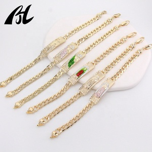 14KGold Oro Laminado Xanh San Judas Tadeo Vòng Đeo Tay Nam Nữ Punk Độc Đáo Vòng Đeo Tay Tôn Giáo Bạch Kim Trang Sức Tôn Giáo - Product Image 3