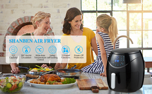 Friteuse à <span class=keywords><strong>air</strong></span> de 6,5 L Pro 12-en-1 XL Grande friteuse à <span class=keywords><strong>air</strong></span> Four avec <span class=keywords><strong>livre</strong></span> de <span class=keywords><strong>cuisine</strong></span> 7 pintes Grande friteuse à <span class=keywords><strong>air</strong></span> chaud électrique de taille familiale - Product Image 5