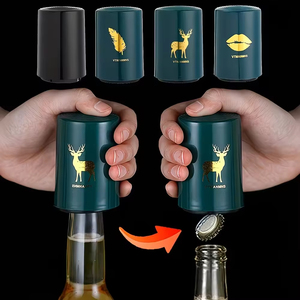 Ouvre-bouteille magnétique automatique JM en acier inoxydable pour cuisine, outil portable pour ouvrir les bouteilles de bière, gadgets de bar - Product Image 1