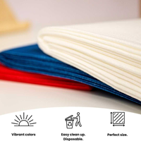 Nappe en papier Airlaid en lin blanc jetable pour tables rectangulaires 1 pli sac de restaurant de fête en plein air couverture de table en couches