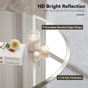 Brightify Frameless Oval <b>Mirror</b> Multiple Sizes Beveled Edge Bathroom Vanity <b>Mirror</b> Modern Farmhouse Style - Product Image 5