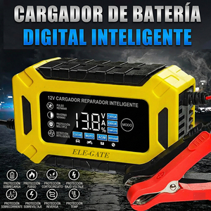 Cargador de Batería Inteligente ELE-GATE 12V 6A para Coche y Motocicleta con Pantalla Digital y Protección Múltiple - Product Image 5