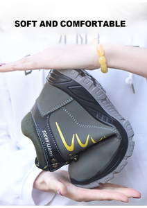 Nueva hebilla giratoria tejido volador trabajo protección aviación ingeniería verano zapatos de seguridad para hombres - Product Image 5