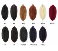 Cheveux synthétiques tressés pré-séparés de qualité supérieure 3X Spring Twist, 24 pouces, vente en gros d'usine, cheveux au crochet en vrac pour la revente