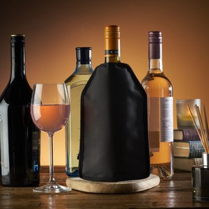 Insulated Wine Bag Black 750Ml Cooling Sleeve For Champagne Bottle Party Use - Product Image 3