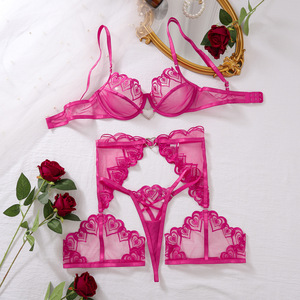Intimo <span class=keywords><strong>con</strong></span> cuore elegante <span class=keywords><strong>con</strong></span> corsetto cavo cavo <span class=keywords><strong>con</strong></span> corsetto traforato reggiseno rosa trasparente fantasia vestiti Sexy per donna Bodystocking Lingerie - Product Image 6