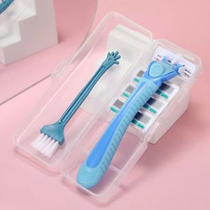 Manual <b>Razor</b> With Four Blades Stainless Steel For Underarm And Leg Hair Removal With Heating Function - Product Image 1