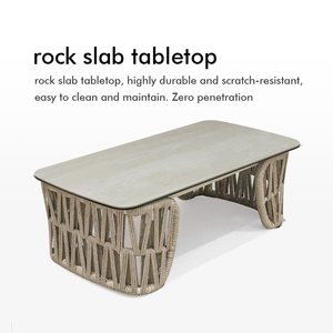 现代酒店式户外沙发套装，带绳索和铝制框架，防水、环保、耐用 - Product Image 6