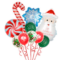 Lot de 10 ballons en aluminium de dessin animé de Noël vente en gros ballons et accessoires de décoration de fête vente en gros