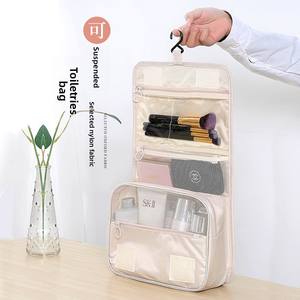 กระเป๋าเครื่องสำอางแบบแขวนสไตล<span class=keywords><strong>์เกาหลี</strong></span> ซิป กระเป๋าเดินทางความจุขนาดใหญ่ ผ้าทวิลล์ พร้อมหูหิ้ว พกพาสะดวก กันน้ำ แยกส่วนเปียก-แห้ง - Product Image 3