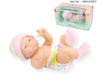 Poupée Reborn miniature mignonne de 24 cm (9,5 pouces), modèle réaliste en plastique souple, jouet éducatif pour filles